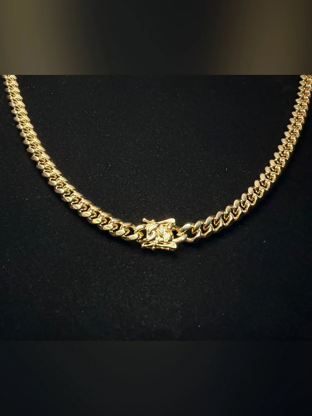 Cuban w/Concave 24in 6.5MM 14K Stamped gold filled necklace w/Box Lock.